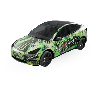 怪獸能量（Monster） – 特斯拉 Model Y 塗裝