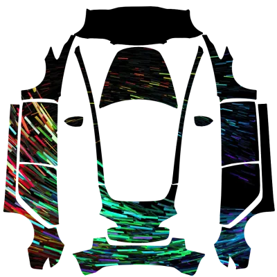 네온 소용돌이 (Neon swirl) – 테슬라 Model 3 랩핑