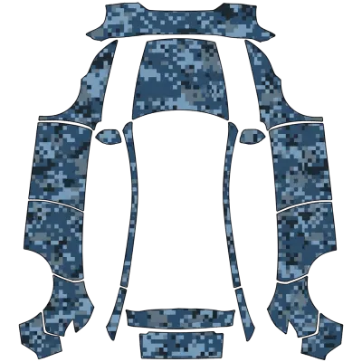Синий цифровой камуфляж (Blue digital camo) – оклейка Tesla Model Y