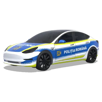 Румынская полицейская машина (Romanian Police car) – оклейка Tesla Model 3
