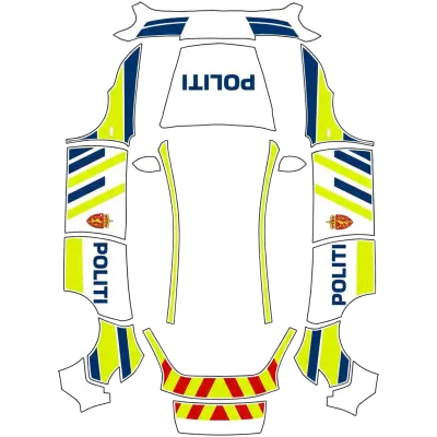 Norwegische Polizei (Norwegian police car) – Tesla Model Y Wrap