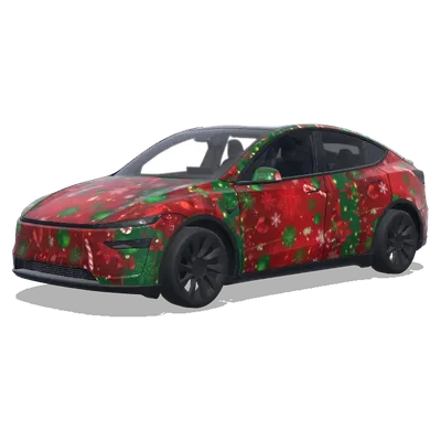 Weihnachtliches Design – Tesla Model Y Wrap
