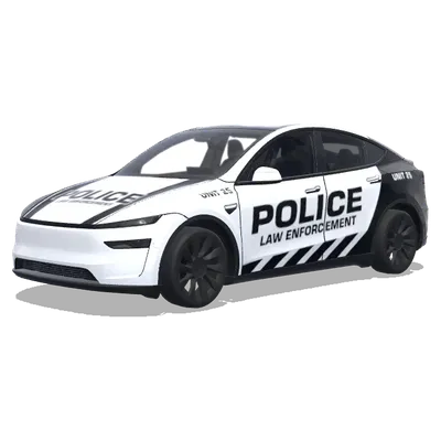 Оклейка автомобиля «Полиция», вариант 25 – оклейка Tesla Model Y