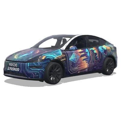 Generate design with picture i have uploaded – Tesla Model Y wrap