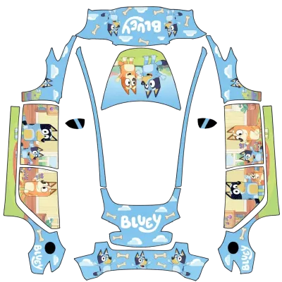 블루이 (Bluey) – 테슬라 Model 3 랩핑