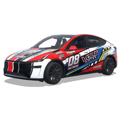Bold Sponsor Race Wrap – Tesla Model Y wrap