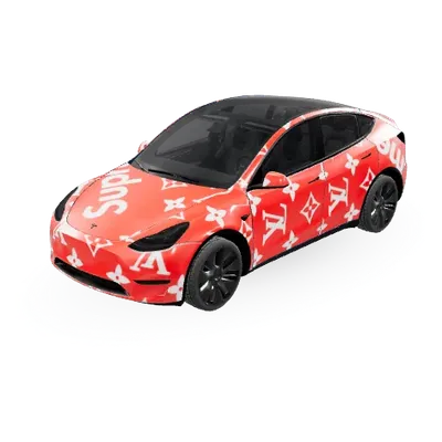 Louis Vuitton Supreme (Louis Vuitton (Supreme)) – wrap para Tesla Model Y