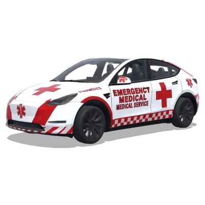 Rotes Kreuz Notfall-Tesla – Tesla Model Y Wrap