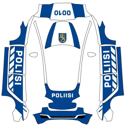 핀란드 경찰 (Finnish Poliisi (Police)) – 테슬라 Model 3 랩핑