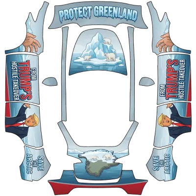 Schützt Grönland (Protect Greenland) – Tesla Model Y Wrap