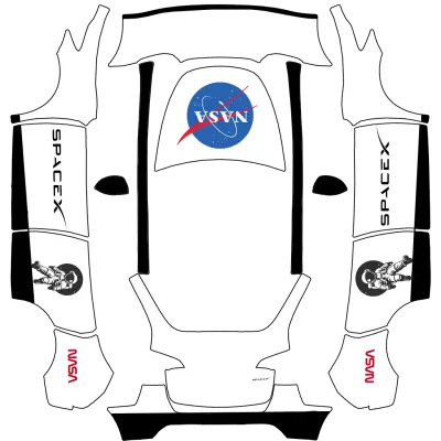 SpaceX NASA – Tesla Model Y wrap
