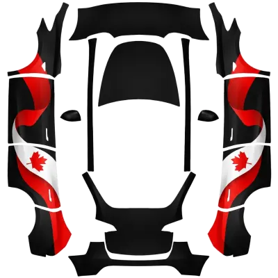 Drapeau du Canada (Canada flag) – covering Tesla Model Y