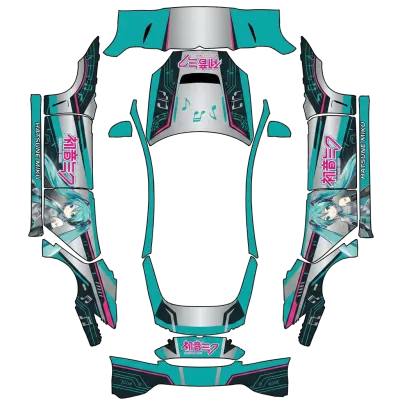 Hatsune Miku (miku) – Tesla Model S Wrap