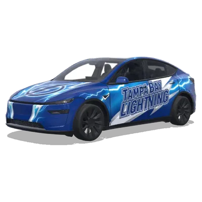 Tampa Bay Lightning bleu (Tampa Bay Lightning. Colors: blue.) – covering Tesla Model Y