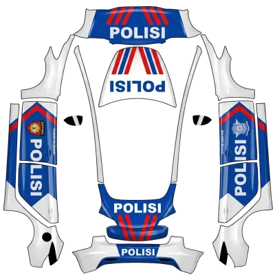 인도네시아 경찰 (Indonesian Police) – 테슬라 Model 3 랩핑