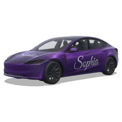 Sophia Purple Wrap – Tesla Model 3 wrap