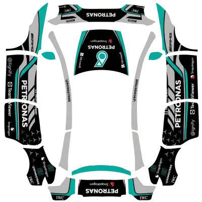 F1 Mercedes (F1 benz) – Tesla Model Y L Wrap
