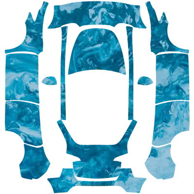 Marmor Blau (Marble Blue) – Tesla Model Y Wrap
