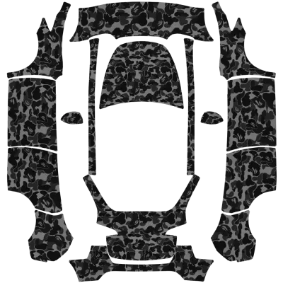 BAPE Black Camo – Tesla Model Y wrap