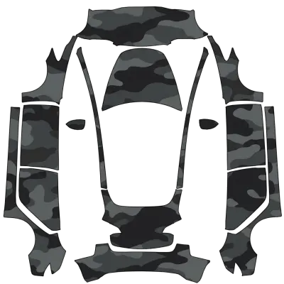 Чёрный камуфляж (Strakt Black camo) – оклейка Tesla Model 3