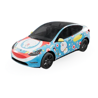 도라에몽 (Doraemon) – 테슬라 Model Y 랩핑