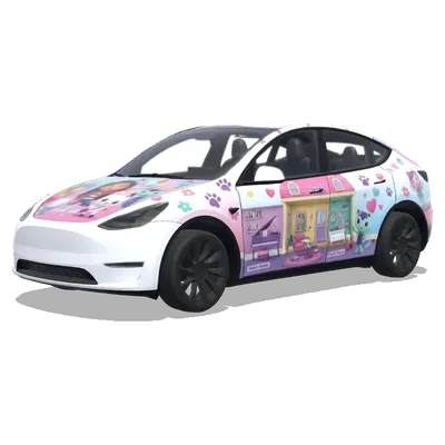 Gabby Dollhouse and friends – Tesla Model Y wrap