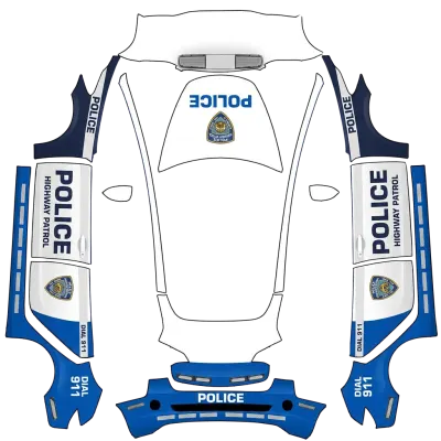 경찰 (Police) – 테슬라 Model 3 랩핑