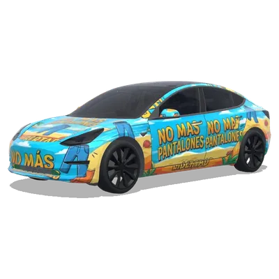 No mas pantalones – оклейка Tesla Model 3