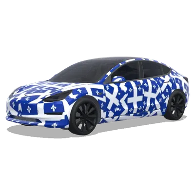 Флаги Квебека – оклейка Tesla Model 3