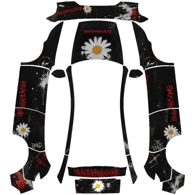 PEACEMINUSONE Dark – covering Tesla Model Y