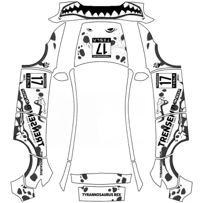 Weißer Drache (white dragon) – Tesla Model Y Wrap