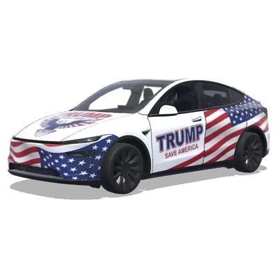 Трамп (Trump) – оклейка Tesla Model Y