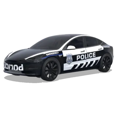 藍色條紋警用貼膜 – 特斯拉 Model 3 塗裝