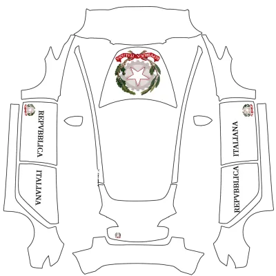 République italienne (REPUBBLICA ITALIANA) – covering Tesla Model 3