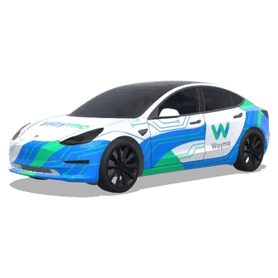 Waymo – оклейка Tesla Model 3
