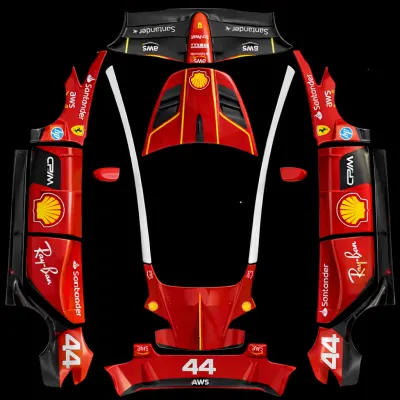 Ferrrari F1 race livery – Tesla Model 3 wrap