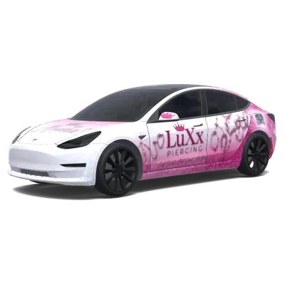白上粉下配色 – 特斯拉 Model 3 塗裝