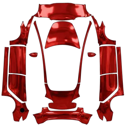 クローム レッド (Chrome Red) – テスラ Model 3 ラッピング