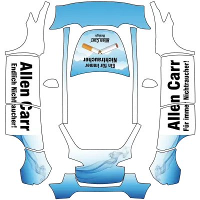 Allen Carr - Nichtraucher! R.I.P. – Tesla Model Y wrap