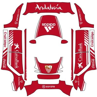 세비야 FC 2026 (Sevilla FC 2026) – 테슬라 Model 3 랩핑