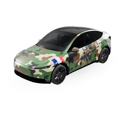 Французская армия (armée française) – оклейка Tesla Model Y