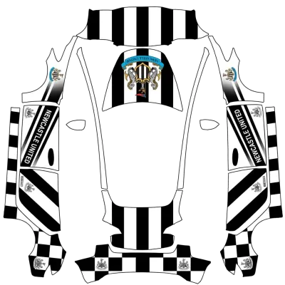 뉴캐슬 유나이티드 (Newcastle United) – 테슬라 Model 3 랩핑