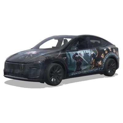 The Witcher Wild Hunt – Tesla Model Y wrap