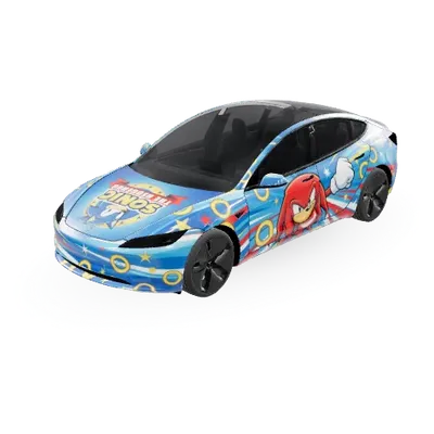 소닉 2 (Sonic 2) – 테슬라 Model 3 랩핑