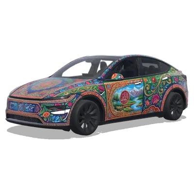 Pakistani Truck Stil (make a pakistani truck themed wrap) – Tesla Model Y Wrap