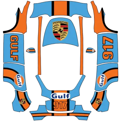 Porsche Gulf (Porsche gulf) – Tesla Model Y Wrap
