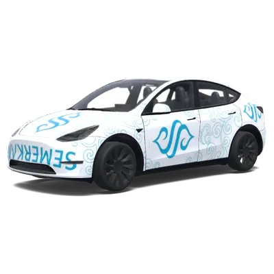 Simple Text and Logo – Tesla Model Y wrap