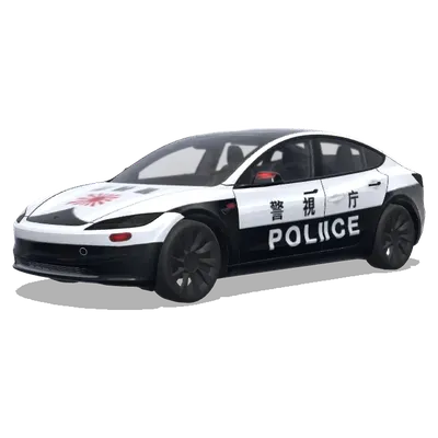 日本警察車 (Japanese police car) – テスラ Model 3 ラッピング