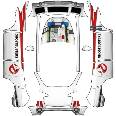 Ecto 1 Ghostbusters – Tesla Model Y wrap