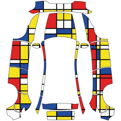 Mondrian – covering Tesla Model Y